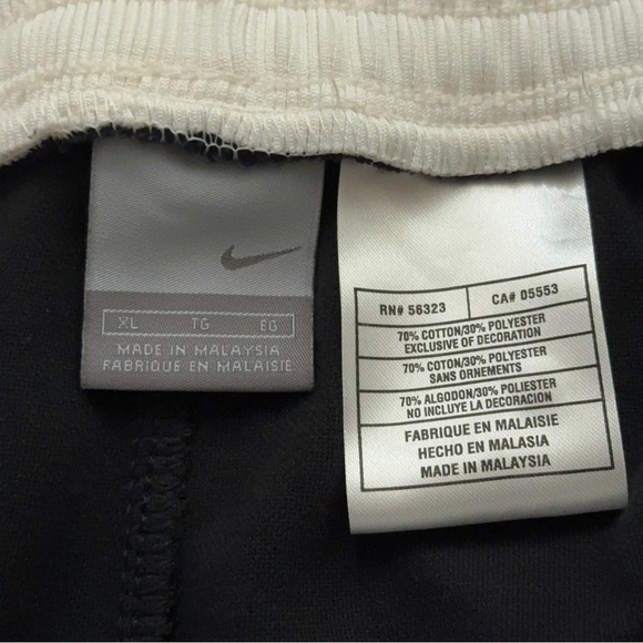 Nike Track Pants Mens Size XL Drawstring Pants Metal Zip Black Vintage Y2K - Picture 5 of 5